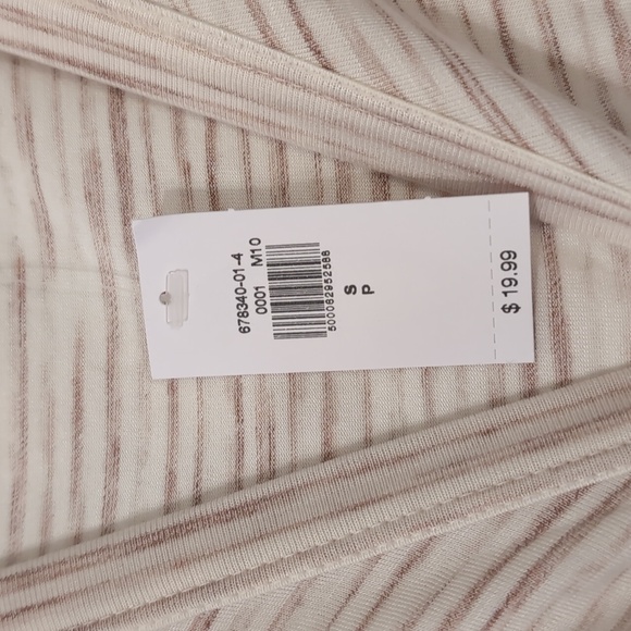 Luxe Warm Space Dye Stripe V-Neck Tank Top Small - Picture 4 of 6